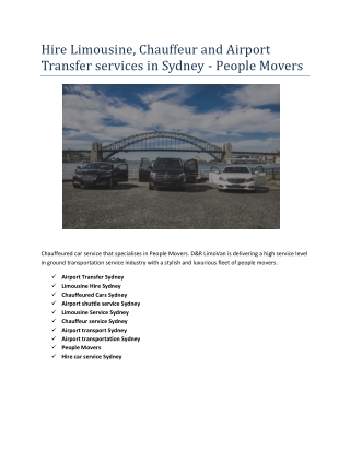 Airport transport Sydney