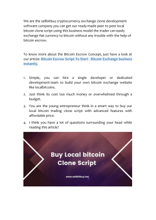 Local bitcoin clone script | local bitcoin clone | local bitcoin clone demo