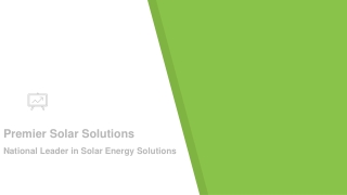 Inspirational Solar Company - Premier Solar Solutions