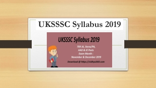 Download UKSSSC Syllabus 2019 Pdf | JA, Steno, JE Exam Pattern