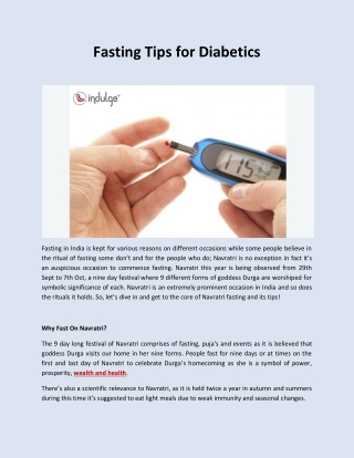 Fasting Tips for Diabetics