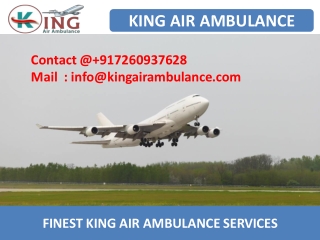 Hire Air Ambulance Service in Bhopal and Raipur with Medical Team by King