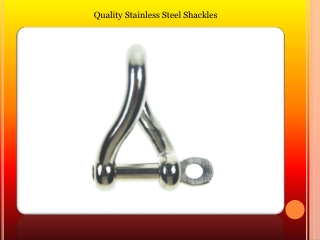 Quality stainless steel shackles