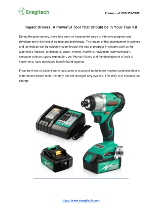 Impact Drivers: A Powerful Tool That Should be in Your Tool Kit