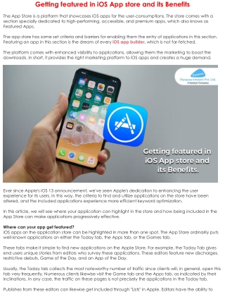 Getting featured in iOS App store and its Benefits