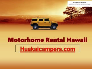 Motorhome Rental Hawaii