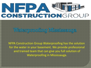 Waterproofing Mississauga