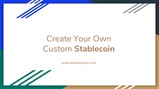 Create Your Own Custom Stablecoin