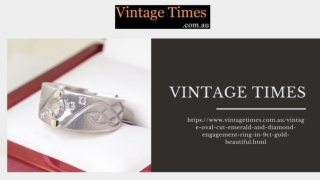 Beautiful diamond and sapphire engagement ring at Vintage Times