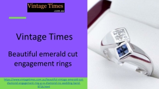 Top most emerald cut engagement rings at Vintage Times