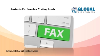 Australia Fax Number Mailing Leads