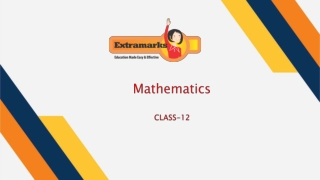 Extramarks- One Stop Solution for Class 12 Maths NCERT Solutions 
