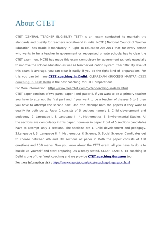 About CTET