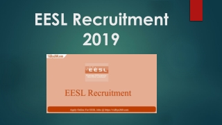 EESL Recruitment 2019 | Apply Online for 235 Engineer & Other Posts