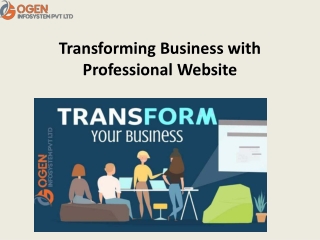 Transforming Business with Professional Website