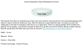 Custom Bracelets & Glow Wristbands for Events