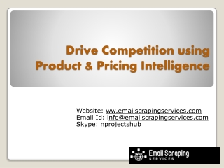 Drive Competition using Product & Pricing Intelligence