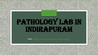 Pathology lab in Indirapuram