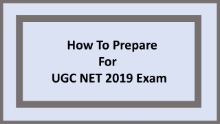 UGC NET 2019 Study Guide