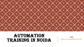 Automation Training in Noida