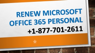 Renew Microsoft Office 365 Personal