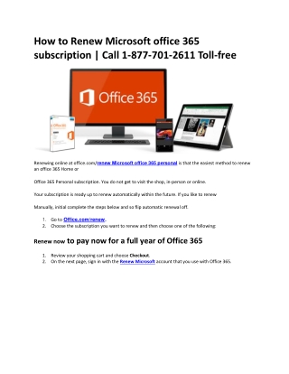 Renew Microsoft Office 365 Personal | Renew Microsoft