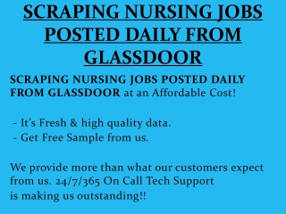SCRAPING NURSING JOBS POSTED DAILY FROM GLASSDOOR