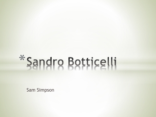 Sandro Botticelli