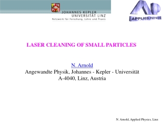 LASER CLEANING OF SMALL PARTICLES