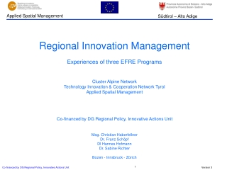 Content Definition of Innovation Regional economy innovation matrix