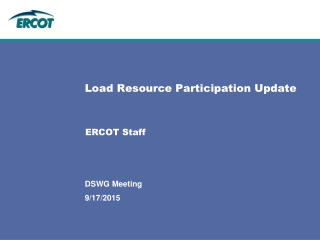 Load Resource Participation Update