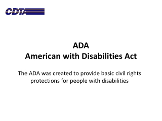 ADA American with Disabilities Act