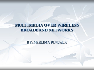 MULTIMEDIA OVER WIRELESS BROADBAND NETWORKS