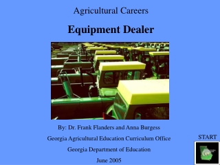 Agricultural Careers Equipment Dealer