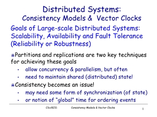 Distributed Systems: Consistency Models &amp; Vector Clocks