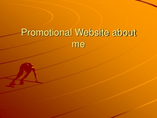 Promotional Website about me