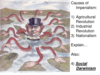 Causes of Imperialism: Agricultural Revolution Industrial Revolution Nationalism Explain… Also: