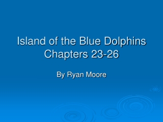 Island of the Blue Dolphins Chapters 23-26