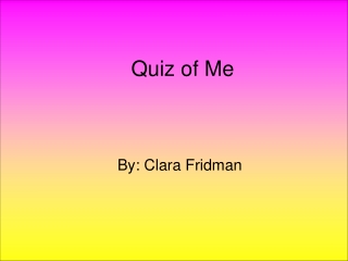 Quiz of Me