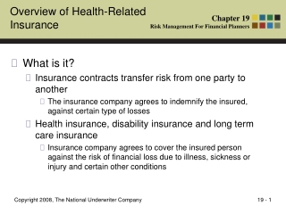 Overview of Health-Related Insurance