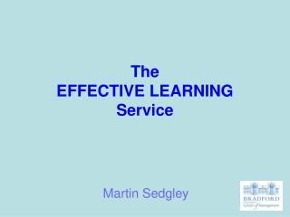 The EFFECTIVE LEARNING Service