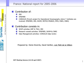 France: National report for 2005-2006
