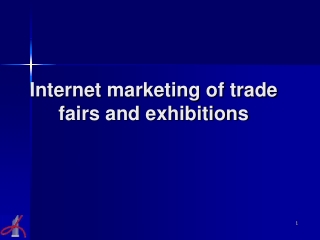 Internet marketing of trade fairs and exhibitions
