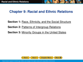 Chapter 9: Racial and Ethnic Relations Section 1: Race, Ethnicity, and the Social Structure