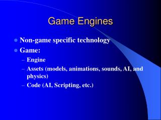 Game Engines