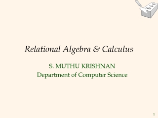 Relational Algebra &amp; Calculus