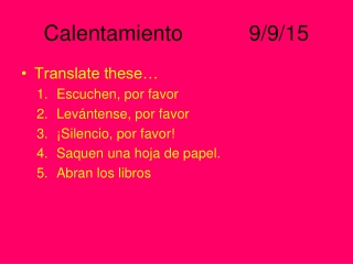 Calentamiento 9/9/15