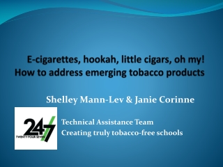 E-cigarettes, hookah, little cigars, oh my! How to address emerging tobacco products