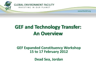 GEF and Technology Transfer: An Overview