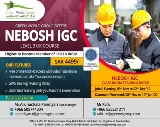 Join NEBOSH IGC Safety Officer course in Saudi Arabia